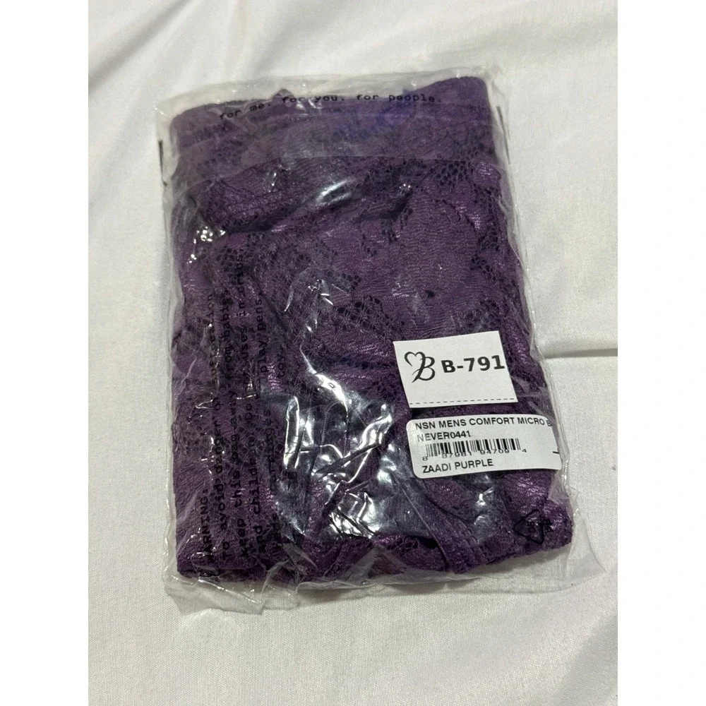Cosabella‎ Never Say Never Comfort Micro Brief Purple Lace Men's Underwear NWT L